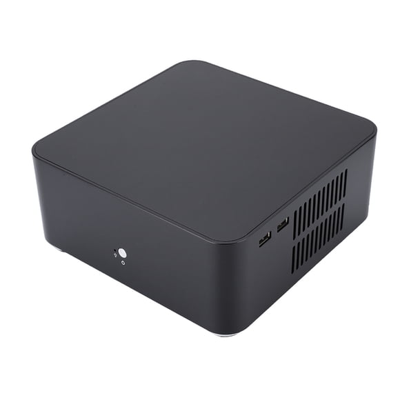 Caja de computadora Mini ITX Bling Bling de aleación de Aluminio L80 Negro USB2.0