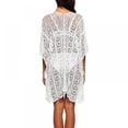 thumbnail image 2 of Women Cover Ups - Crochet Hollow High-Low Short Dolman Sleeves, 2 of 6