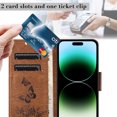 thumbnail image 2 of Allyteh Google Pixel 8 Pro Wallet Case, Premium PU Leather Butterfly Embossed Flip Stand Cards Holder Hand Wrist Wallet Case Cover for Google Pixel 8 Pro, Brown, 2 of 3