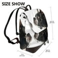 thumbnail image 2 of Ratiio Black And White Boston Terrier Pattern Womens Backpack Purse Leather Backpack Purse for Women Travel Fashion Backpack Designer Ladies Shoulder Bags, 2 of 4