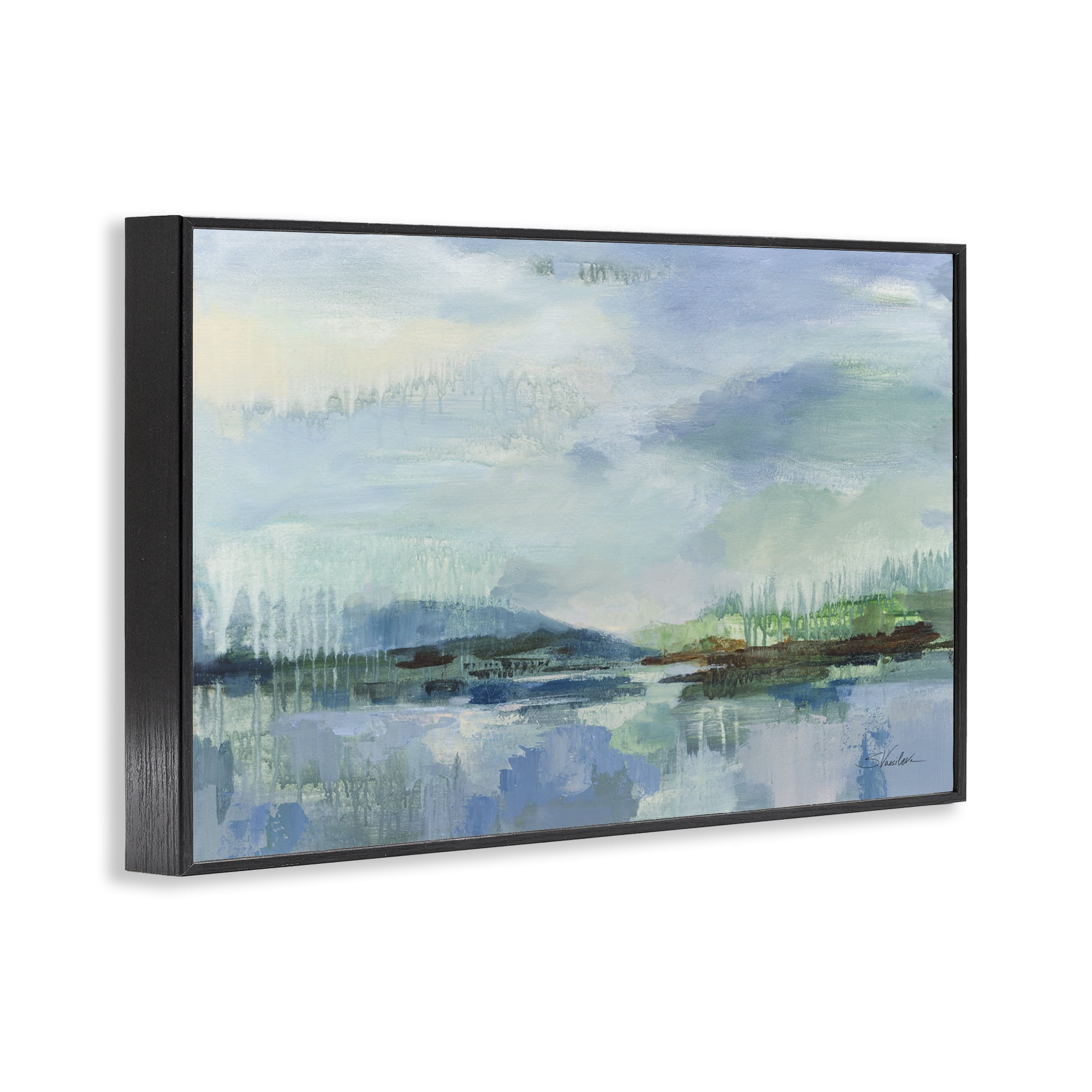 Stupell Industries Rain Over The Lagoon Black Framed Giclee Art, design by Silvia Vassileva