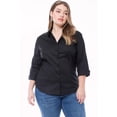 thumbnail image 6 of Made by Olivia Women's Button Down Shirts 3/4 Sleeve Stretch Formal Work Blouse Tops, 6 of 7
