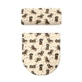 thumbnail image 5 of HELLHERO Dachshund Paw Prints Toilet Seat Protector & Stretch Toilet Lid Cover for Hotel, Polyester, Easy to Clean, 5 of 8