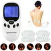Qenwkxz Electronic Pulse Massager Stimulator Dual Channel TENS Unit Machine with 8 Electrode Pads