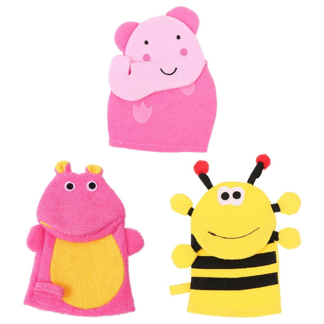 MasteelfCA 3 Pcs Gants de Massage Exfoliants pour Enfants