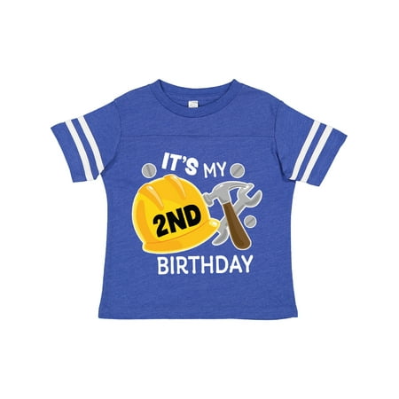 

Inktastic Its My 2nd Birthday with Construction Tools Gift Toddler Boy Girl T-Shirt