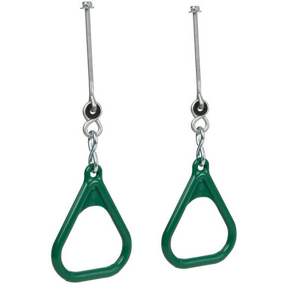 Swing Set Stuff Inc. Trapeze Rings with Swing Hangers (Green)