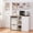 White, variant on WARAYZ Mini Fridge Cabinet with Power Outlets, Kitchen Storage Organizer with Countertop, Shelves, Door Rack & Hooks, White