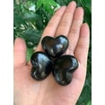 thumbnail image 3 of Shungite Gemstone Hearts, Polished Shungite Puffy Hearts, Shungite Palm Stone, Shungite Heart (1 Heart), 3 of 9