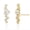 E-Gold Star, variant on Gold Cartilage Climber Earrings for Women, 14K Gold Plated Star Cluster Helix Stud, Hypoallergenic CZ Tragus Conch Daith Piercing Jewelry Gift