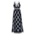 thumbnail image 4 of Leutsin Robe d'Été pour Femme à Imprimé, Taille Haute, Dos Nu, à Bretelles, Style Bohème, Grande Taille, 4 of 8