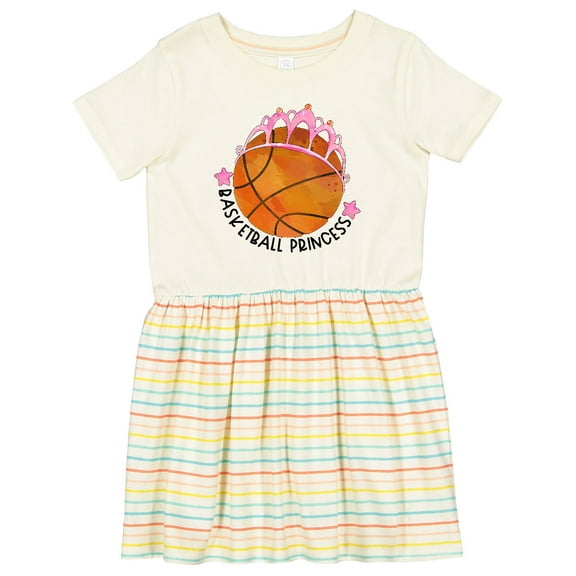 Inktastic Basketball Princess- Tiara Girls Toddler Dress