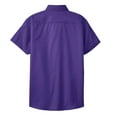 thumbnail image 2 of Mafoose Women's Comfortable Short Sleeve Easy Care Shirt Purple/Light Stone S, 2 of 3