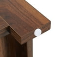 thumbnail image 6 of Dextrus Coffee Table with Storage, Square Wood Farmhouse Coffee Table with Barn Door for Living Room, Walnut, 6 of 7