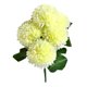 thumbnail image 4 of Ramo de flores artificiales de 5 cabezas Ceremonia de banquete de boda Decoración floral Tela de seda Flor falsa con hojas, Blanco kenally HA6561-01B, 4 of 6