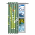 thumbnail image 2 of MKHERT Crocodile Blackout Window Curtain Drapes Bedroom Living Room Kitchen Curtains 52x84 inch, 2 of 2