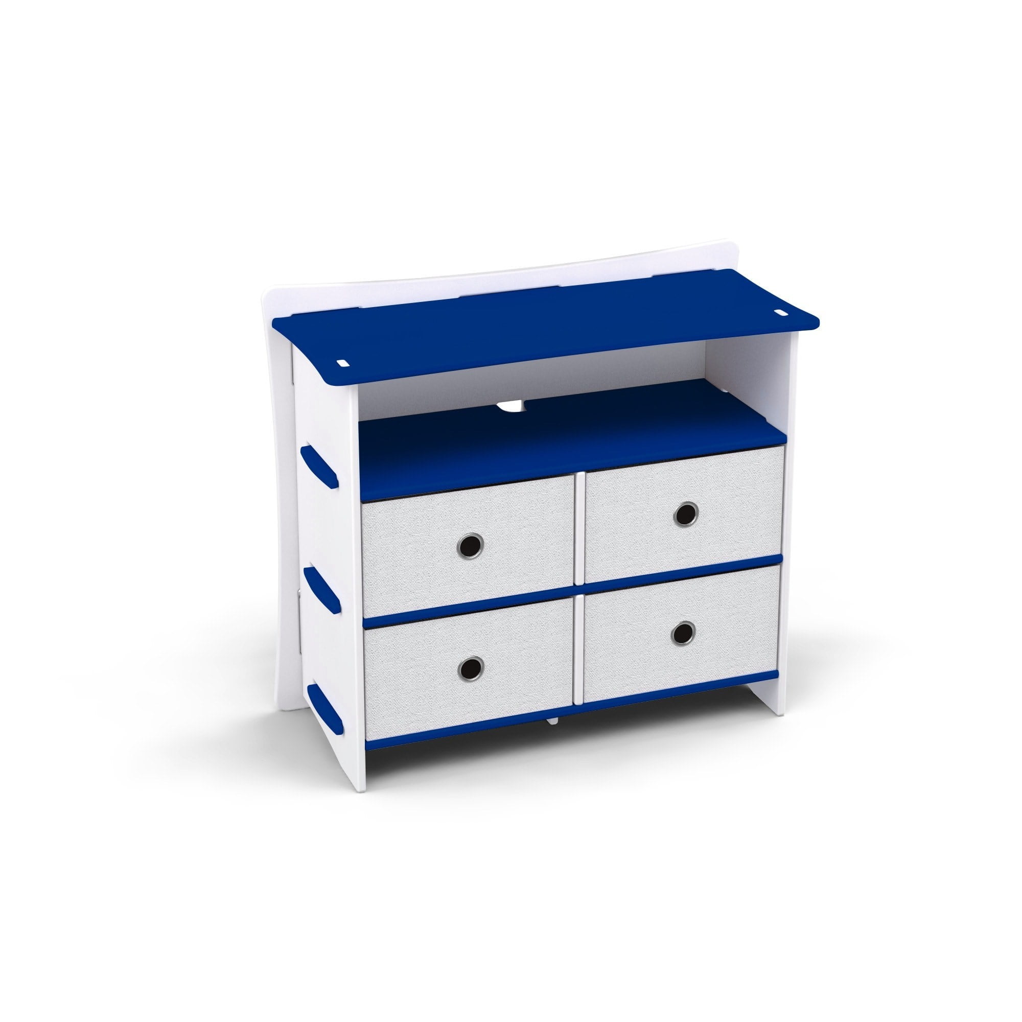 Legare Kids Dresser No Tools Assembly 4 Drawer Blue And White