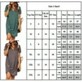 thumbnail image 2 of Sinhoon Womens V-Neck Side Summer Dresses Short Sleeve Tshirt Dresses Knot Mini Dress, 2 of 4