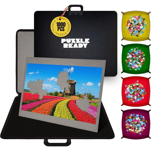 Puzzle Ready 1000 Pieces Portable Jigsaw Puzzle Caddy Board with 4