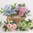 thumbnail image 3 of Artificial Silk Rose & Peony Bouquet with Bendable Stems, 12in Faux Flower Arrangement for Wedding Bridal Handheld, Home & Office Decor, 3 of 7
