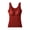 Red L, variant on Women Bottoming Vest with Chest Pads Seamless Sleeveless Thick German Velvet Thermal Base Layer Keep Warm Stretchy V Neck Lace Camisole Winter Basic Top