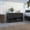 Black, variant on Indoor Storage Benches, Hamilton Storage Bench, Two Open Shelves, Two Drawers -Black, Black Wooden Storage Benches,Particle Board Rattan Storage Benches