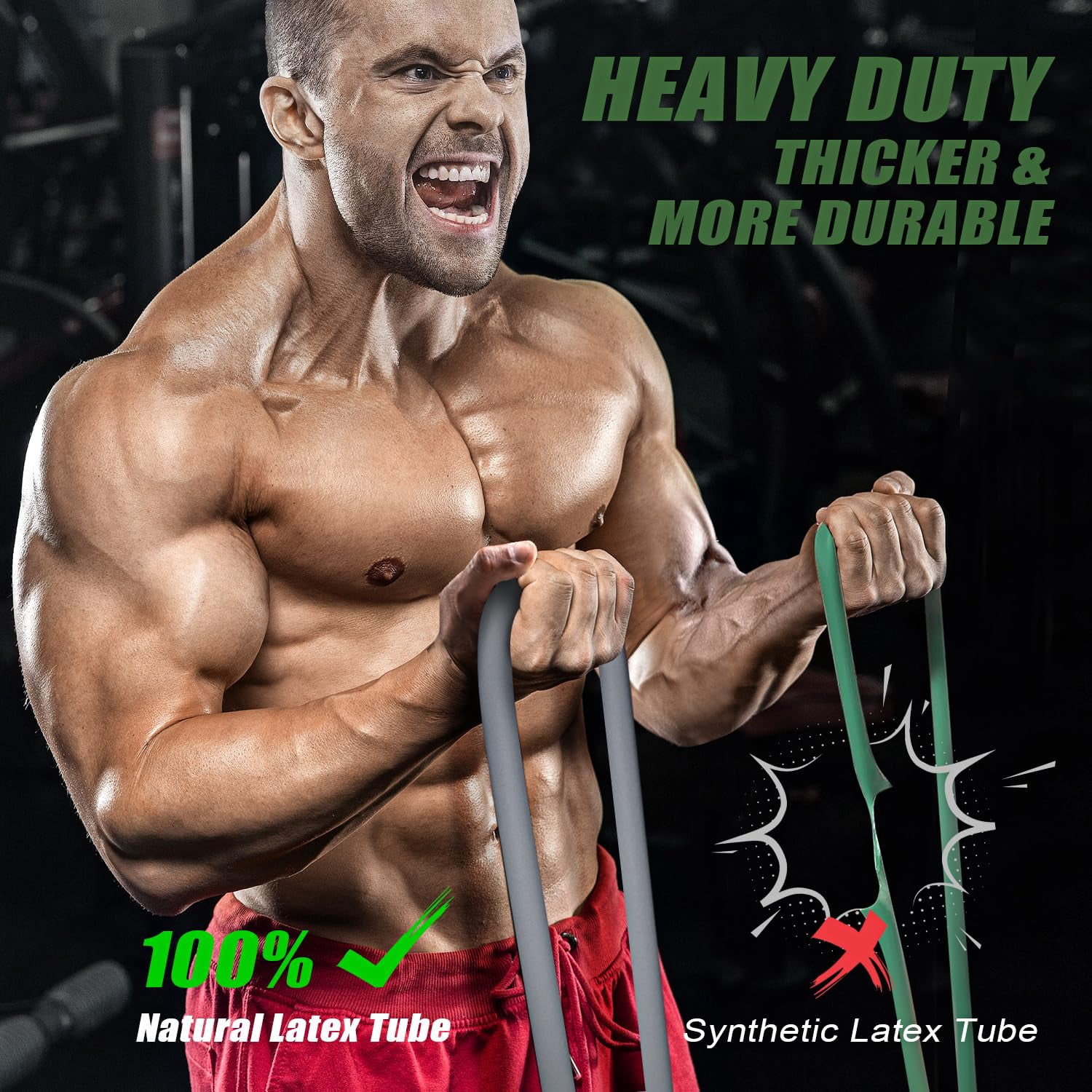 Heavy Resistance Bands for Working Out, 350lbs/450lbs Exercise Bands with Handles, Workout Bands Set for Men, Fitness Weight Bands for Muscle Strength Training,Stretching,Slim,Home Gym Equipment