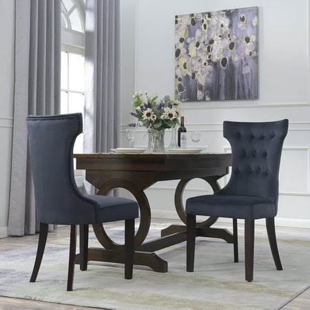 2 Black Dining Chairs - Belleze Set of 2, Preminum Dining Chairs Side Chair, Black