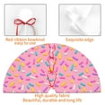 thumbnail image 6 of Kll 30" Christmas Tree Skirt Pink Donut Xmas Tree Skirts Mat For New Year Xmas Holiday Party Indoor Outdoor Home Decoration, 6 of 9
