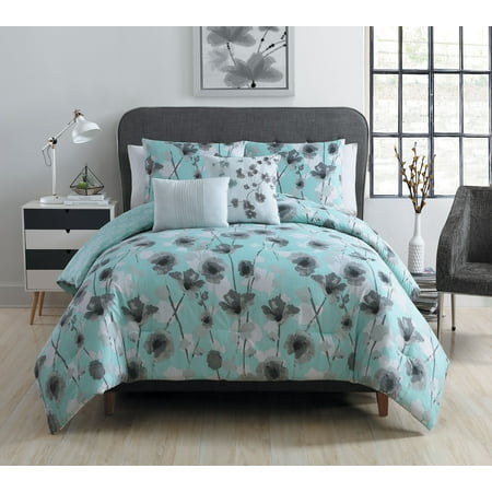 VCNY Home Multi-Color Floral Poppy 5-Piece Reversible