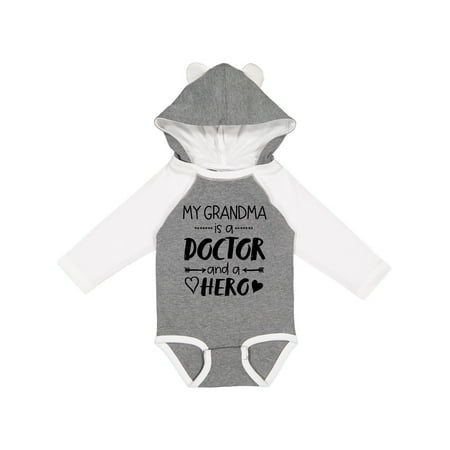 

Inktastic My Grandma is a Doctor and a Hero Gift Baby Boy or Baby Girl Long Sleeve Bodysuit
