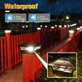 thumbnail image 6 of Solar Post Cap Lights: 6 - Pack Outdoor Post Light for White/Black 4x4 Vinyl Fence Deck - Dock 4x4/6x6 Wooden Post 2 Color Modes Waterproof Warm White, 6 of 12