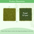 thumbnail image 3 of Costway 12 PCS Faux Green Moss Panels with Insertable Branches Stable X-shaped structure Light Green, 3 of 9