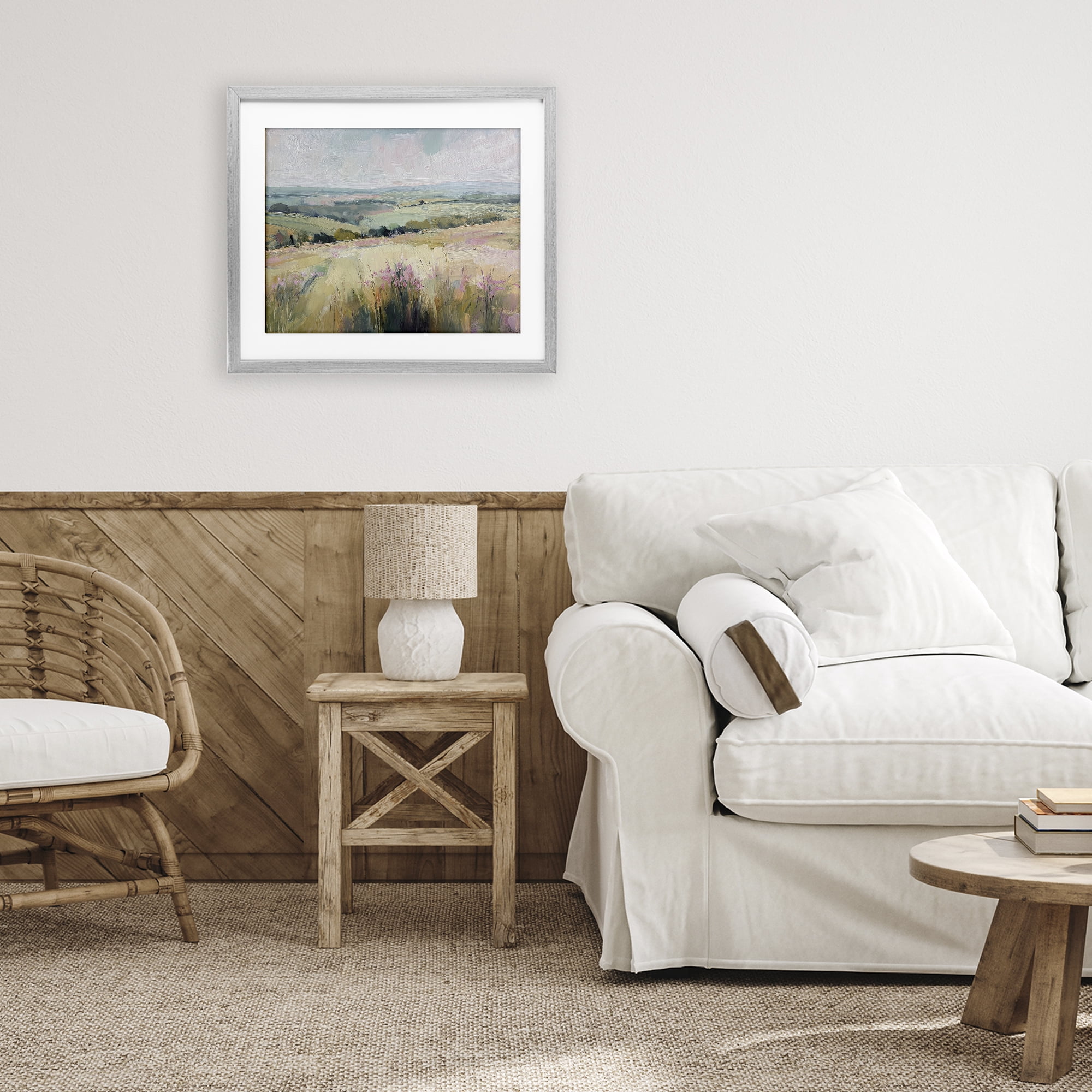 Stupell Industries Summer Meadow Viewpoint Gray Framed Print Under Glass, design by Svetlana Aleynikova