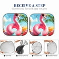 thumbnail image 6 of Zufioo Tropical Flamingo Pool Float Print Folding Car Windshield Sun Visor, Anti-ultraviolet Sun Visor, Suitable for Trucks, Vans Car Accessories-Medium, 6 of 6