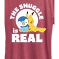 thumbnail image 3 of Pokémon - The Snuggle Is Real Pikachu and Piplup  - Women's Short Sleeve Graphic T-Shirt, 3 of 5
