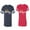 Men Navy / Women Red, variant on Her King His Queen Matching Couple Cotton Jerseys (Men Navy / Women Black) (Men S / Women S)