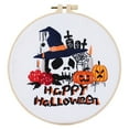 thumbnail image 2 of Halloween Embroidery Kit for Adult Beginners，1 Sets Embroidery Stitch Practice kit Include Embroidery Cloth Hoops Threads for Craft Lover Hand Stitch, 2 of 9