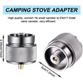 thumbnail image 4 of 2 Pieces Camping Stove Adapter 1 Lb Propane Small Tank Input EN417 Lindal Valve Output Outdoor Cylinder LPG Canister Adapter, 4 of 7