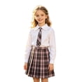 thumbnail image 4 of Big Girls Dress Graceful Checkered Pleat Bright Smooth for Casual Charming Elegant Fancy Stylish Pretty Pleated Skirt, 4 of 4
