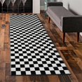 thumbnail image 1 of Seavish Checkered Rug 2x6 Ft Black and White Hallway Runner Rug Washable Indoor Outdoor Entryway Runner Rug Checkerboard Rug Reversible Area Rugs for Bedroom Bathroom Laundry Room Kitchen, 1 of 8