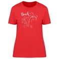 thumbnail image 1 of Palms & Seashells White Outline Tee Women's -Image by Shutterstock, 1 of 2