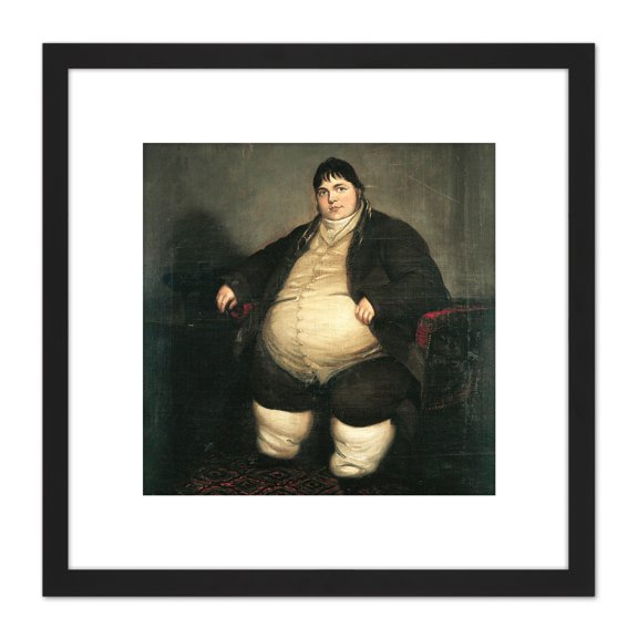 Daniel Lambert Portrait 8X8 Inch Square Wooden Framed Wall Art Print Picture with Mount