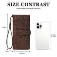 thumbnail image 4 of GOIACII Women Three-Fold Wallet,Clutch Purse Credit Card Holder Large Capacity Ladies Wristlet Long Purse, 4 of 7