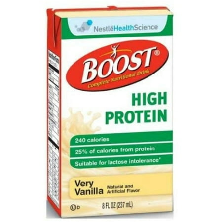 Boost High Protein Drink, Very Vanilla, 8 oz (Best Protein Supplement For Meal Replacement)