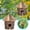 Brown, variant on Natural Wooden Handmade Warm Bird Shelter for Garden Patio Outdoor Decoration Villa Style Hanging Birdhouse for Birds