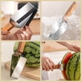 thumbnail image 5 of Watermelon Slicer Cutter Tool, Stainless Steel Watermelon Cutter, Multi-Functional Fruit Tool - 430 Ss, Three-In-One Ergonomic Grip, Easy Clean, Compact - Home, Camping, Parties, 5 of 6