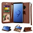 thumbnail image 1 of Tekcoo Wallet Case Cover For Samsung Galaxy S9 Plus / Galaxy S9, Tekcoo Buit in 3 Card Slot PU Leather Magnetic Protective Cover with Photo Window and Wrist Strap Wallet Cases, 1 of 5