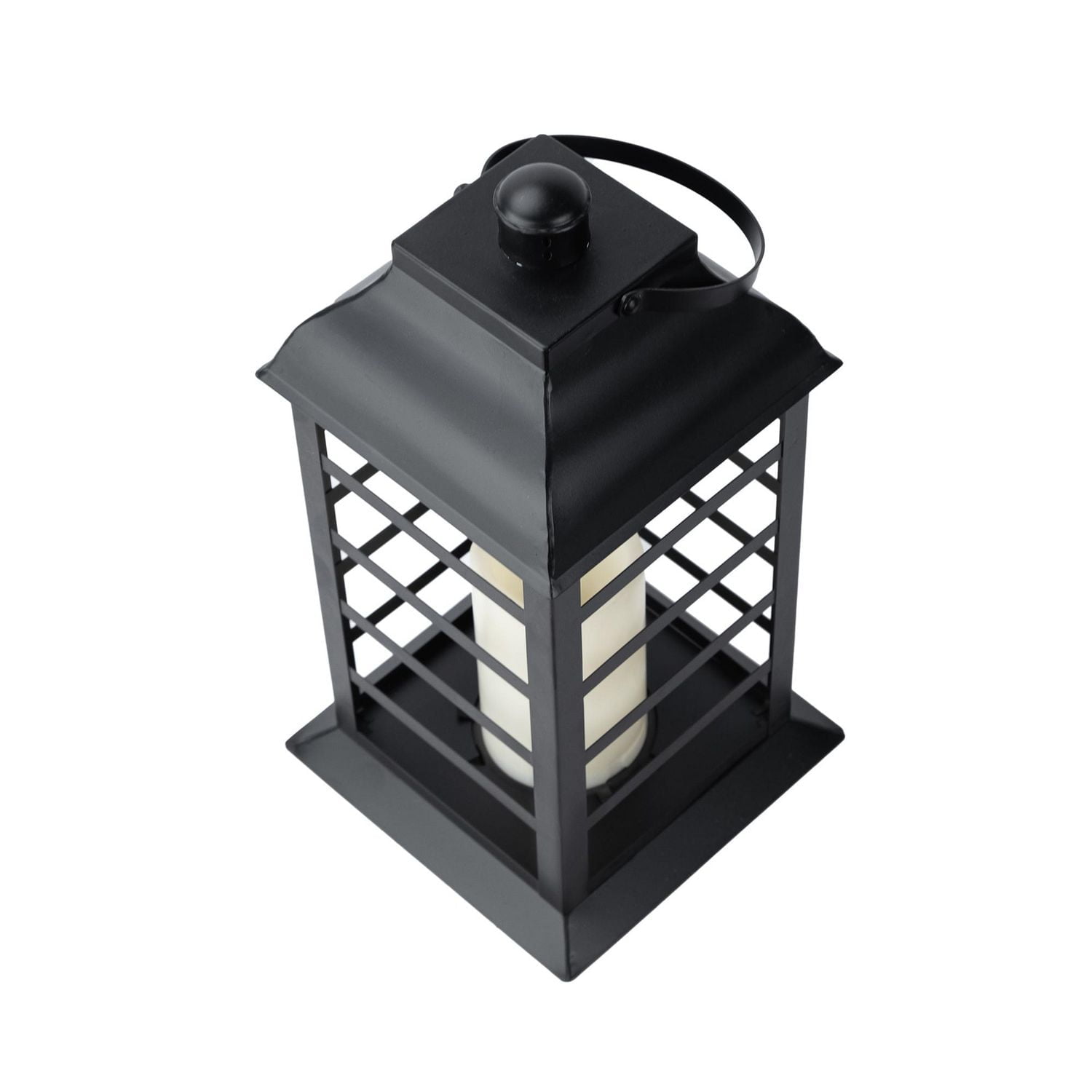 Hometrends Lanterne en métal à lamelles de 13,9 pouces