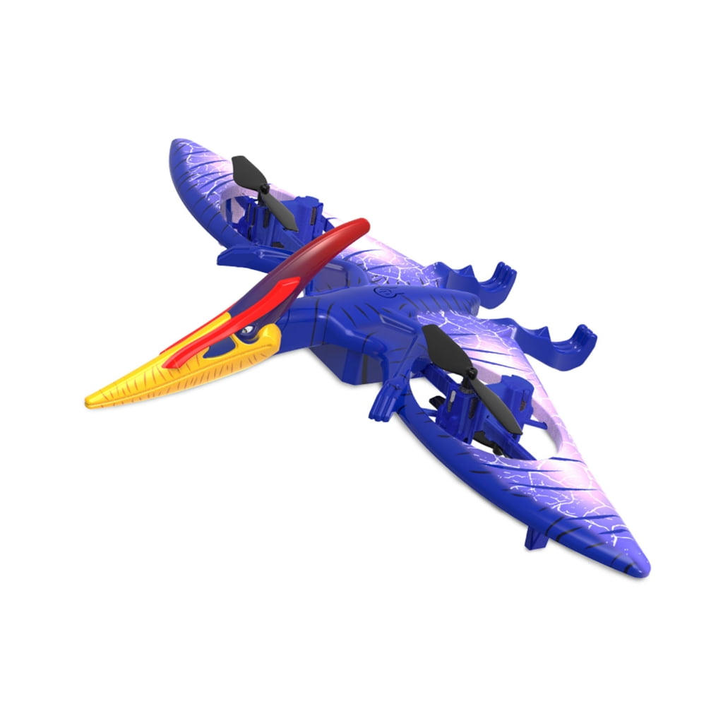 MANNYA Remote Control Glider Aircraft Simulation Pterosaur Airplane Toy 4 Axis LED Flight Easy Operation R/C Jet for Beginners